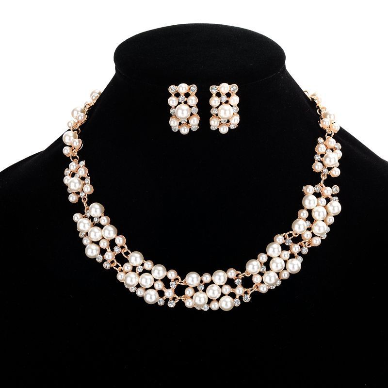 Europe And The United States Sell Money Network Pearl Necklace Set Bridal Jewelry Set Wholesale 9093