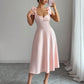 Lace-up Waist-cinching Maxi Dress