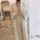 Women's Loose Fitting Knee Length Warm Jacket With Long Sleeves