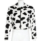 Cow fur warm short jacket