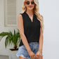 Women's Hole Hollow-out V-neck Sleeveless Stitching Vest