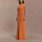 Sexy Off-the-Shoulder Sleeveless Bodycon Pleated Backless Dress For Women