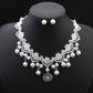 European fashion elegant jewelry bride wedding accessories necklace pearl necklace set of high-end super cost-effective package
