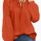 Lace Stitching Lace Loose T-shirt