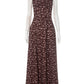 European And American Spring And Summer Floral Backless Slim Fit Sleeveless Split Dress