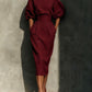 Women's A-line Bubble Sleeve High Waist Gathered Dress