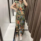 summer print new waist fashion jumpsuit