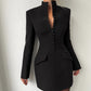 Women's Slim Waist Long Sleeve Stand Collar Dress