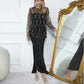 Women's Sequined Tassel Blouse Suspender Dress Two-piece Set