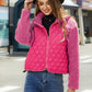 Women's Glitter Velvet Cardigan Zipper Long Sleeve Plush Coat