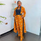 Women's Fashion Retro Coat Wide Leg Pants Suit