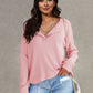 Women's Fashionable Casual All-match V-neck Long-sleeved Top