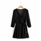 V-neck Jumpsuit European And American Autumn Tulle Jacquard Jumpsuit
