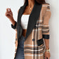 Women's Clothing Plain Casual Loose Beige Blazer