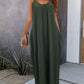 Women's Low-cut Round Neck Loose And Lazy Style Suspender Skirt