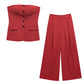 Tube Top Wide-leg Pants Show Temperament Wild Design Sense