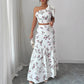 Womens Elegant And Stylish Printed Top And Skirt Two-Piece Set