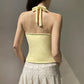 Ins Fashion Brand Rose Halter Vest