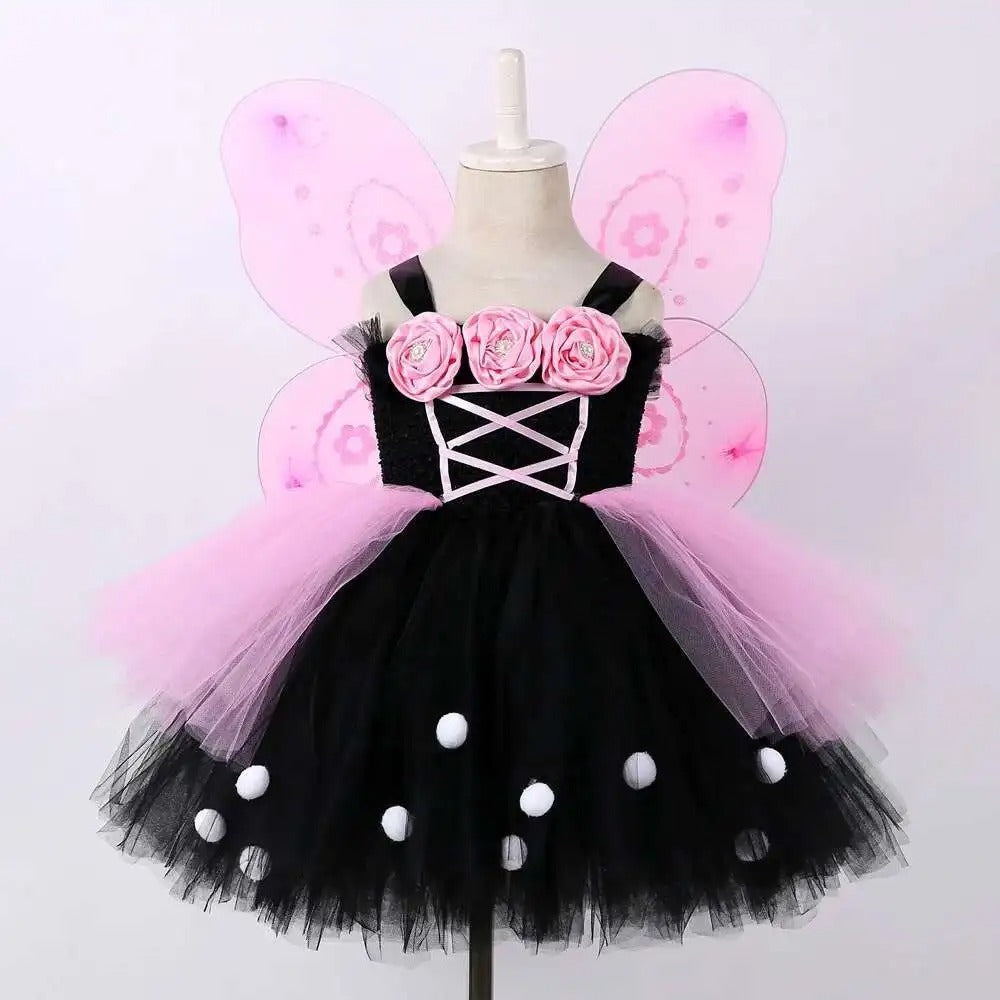 Girls Creative All-match Flower Mesh Pettiskirt Suit