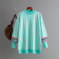 Women's Mid-length Round Neck Striped Loose Sweater