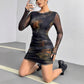 New Womens Stylish Tie-dye Pleated Dress