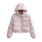 Veste à capuche courte, style rétro, ample, décontractée et polyvalente, à manches longues