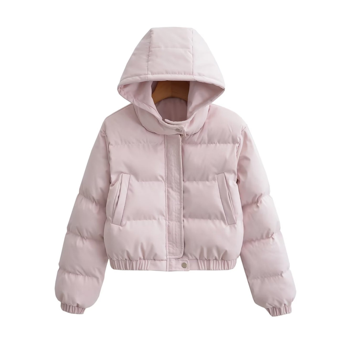 Veste à capuche courte, style rétro, ample, décontractée et polyvalente, à manches longues