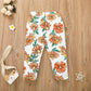 Girls' Lotus Leaf Lace Skirt And Trousers Suit