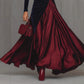 Womens Velvet Patchwork Color-Block Turtleneck Gown