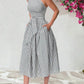 Women's Slant-shoulder Striped Dress