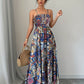 Mid Length Womens Printed Slip Dress