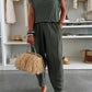 New Summer Linen Ice Silk Leisure Fashion Suit Two-piece Pants
