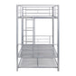 METAL BUNK BED WITH TRUNDLE SILVER