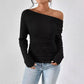 Off-the-shoulder Asymmetric Neckline Top