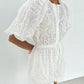 Women's Elegant And Fashionable Hollow Puff Sleeves Loose Jumpsuit