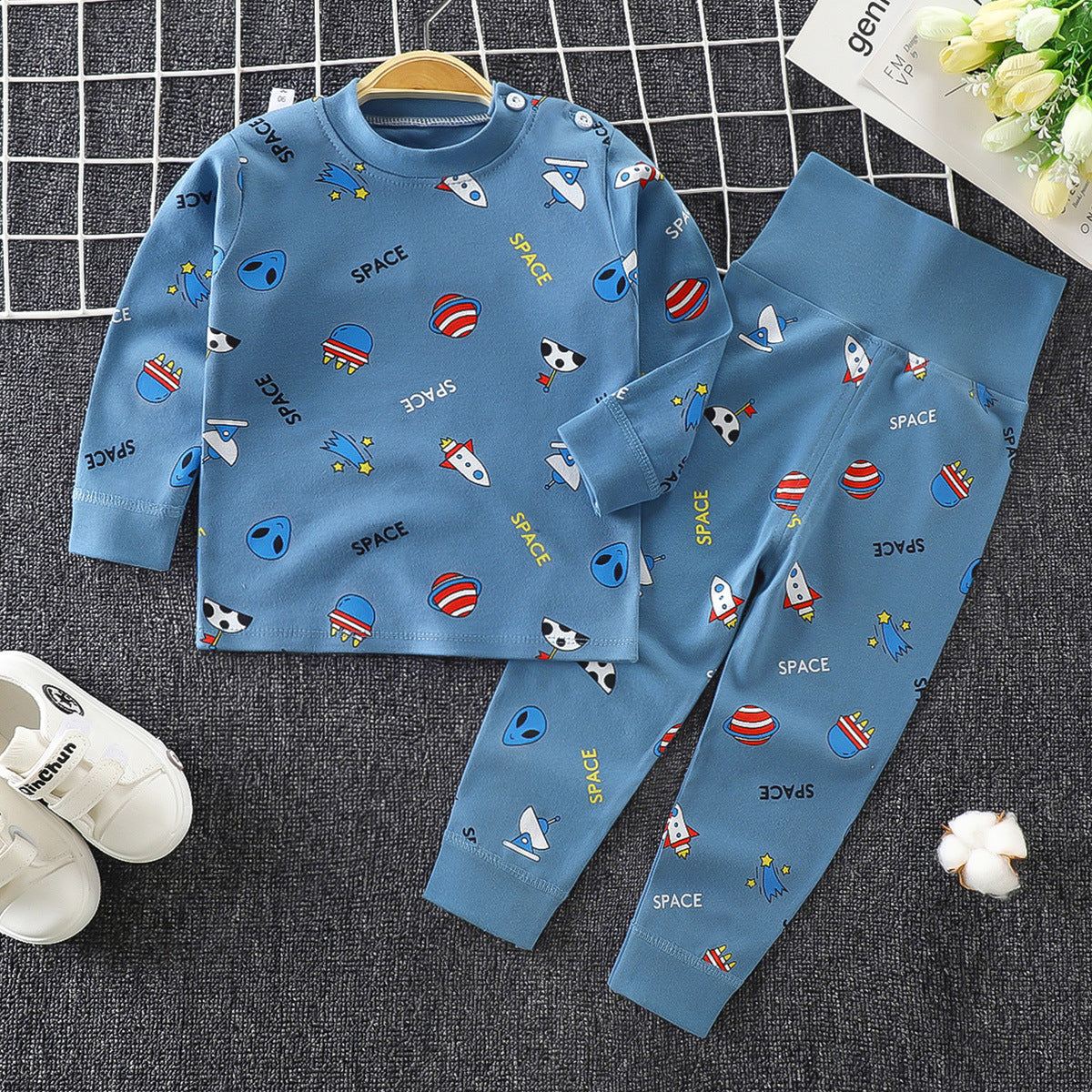 Toddler Boys And Girls Baby Autumn Clothes Long Trousers Home Service