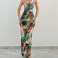 Backless Self-tie Slit Dress Women