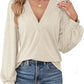 V-neck Casual Long Sleeve Top