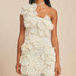 Fashion Halter Three-dimensional Vacation Style Flower Dress