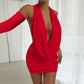 Fashionable Backless Long-Sleeve Dress For Women