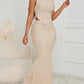 European And American-style Summer Slim-fit Fishtail Asymmetrical Top And Lace-up Maxi Skirt Set