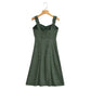 New European And American Wave Print Spaghetti Strap Dress For Women