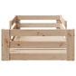 solid wood bed without mattress, pine wood