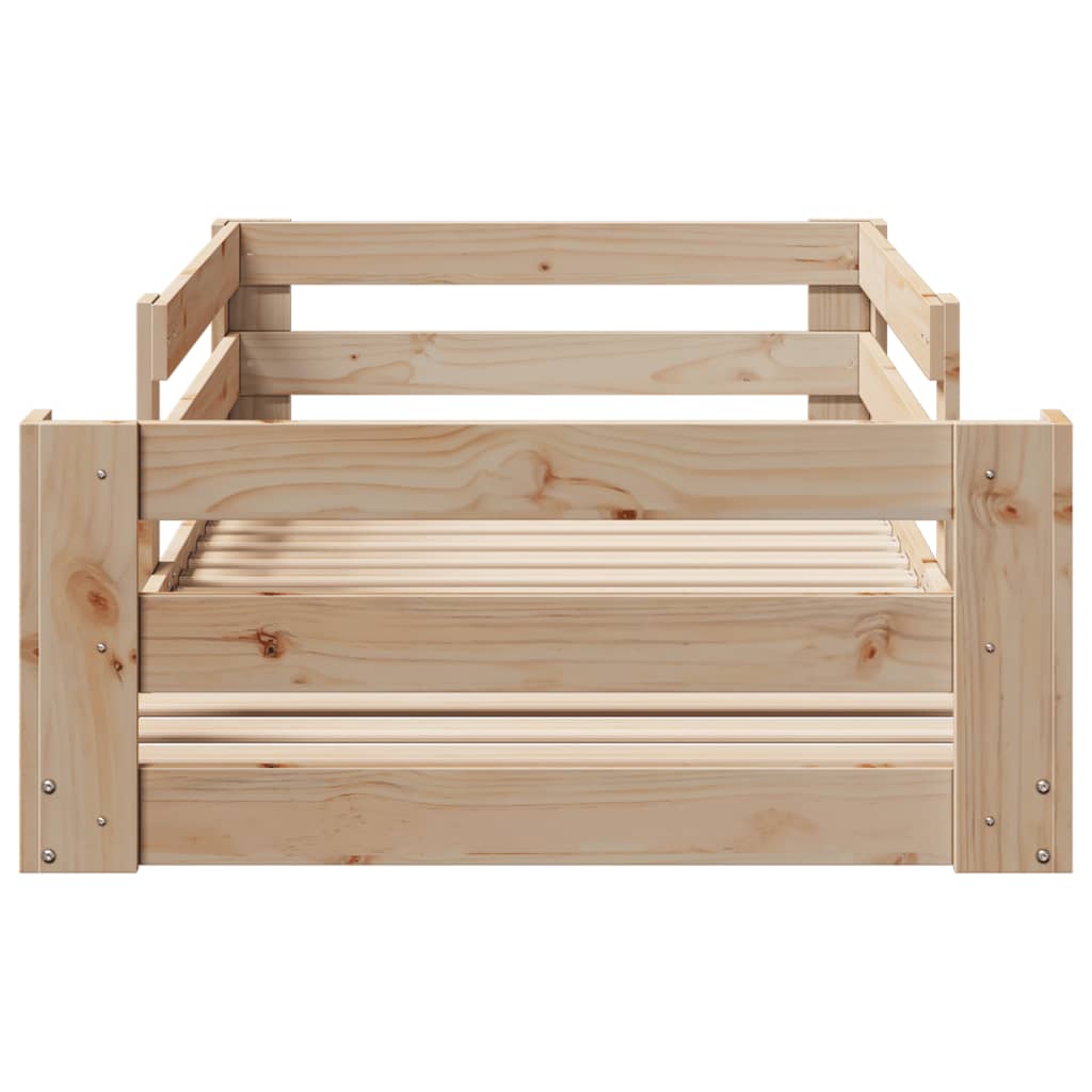 solid wood bed without mattress, pine wood