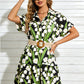Womens Slimming Belt Short-Sleeve Dress