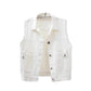 Women's Color Denim Waistcoat Vest Short