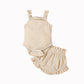 Children's Ins Suit Waffle Sling Romper Shorts Suit