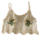 Embroidered Knitted Suspender For Women Loose Fitting