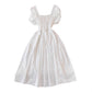 Bubblesleeve Squareneck Waistcinching Dress