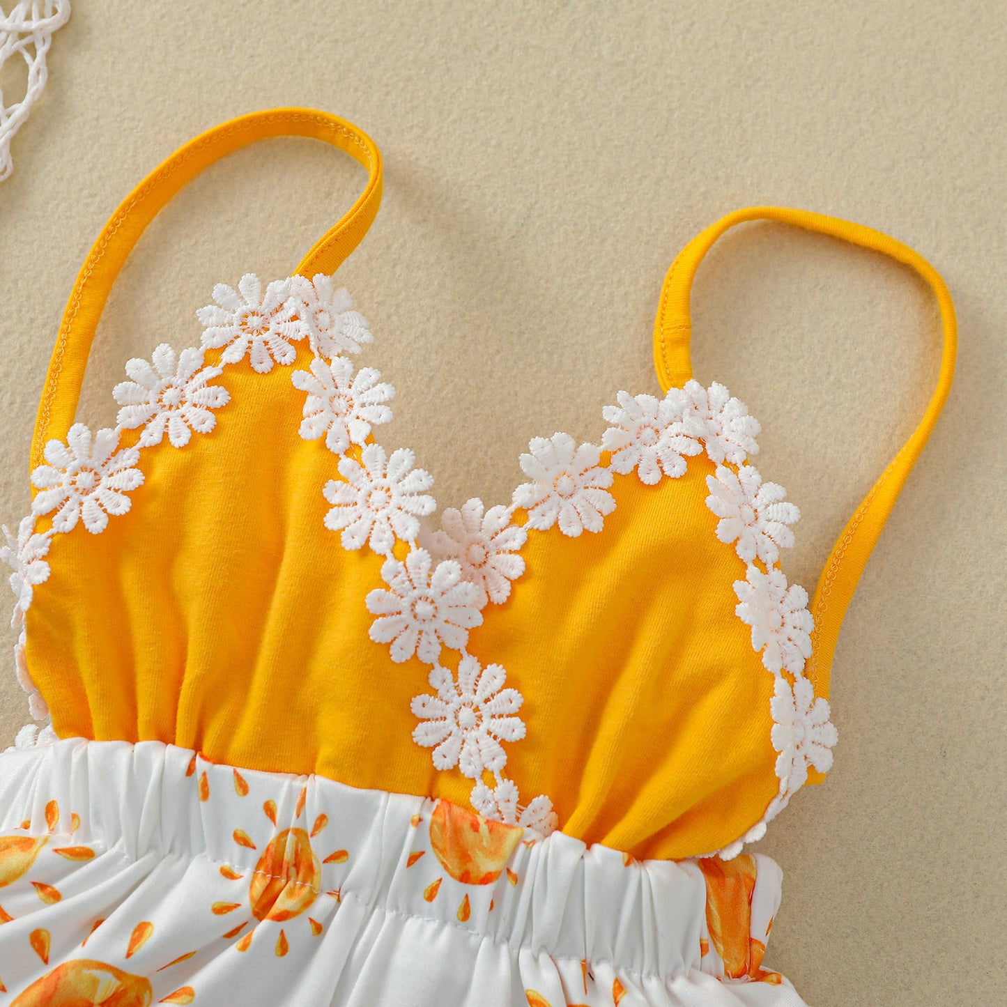 Body porte-jarretelles pour fille, lotion tournesol